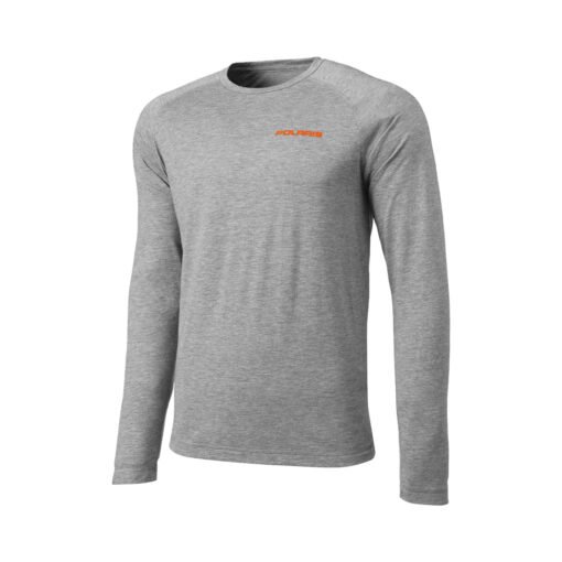 Polaris Men's Performance Long-Sleeve Gray/White