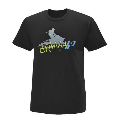 Polaris Men's Short Sleeve BRAAAAP Graphics Tee with Polaris Logo Black