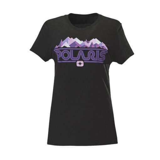 Polaris Women's Mountain Graphic T-Shirt with Polaris Logo Black