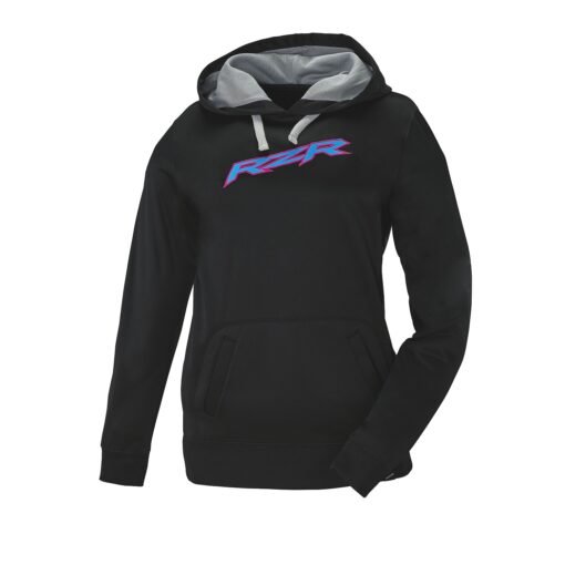 Polaris Women’s Vapor Hoodie Sweatshirt with RZR Logo Black