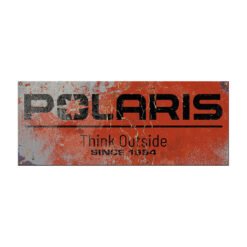 Polaris Polaris Steel Sign 14 x 36 White