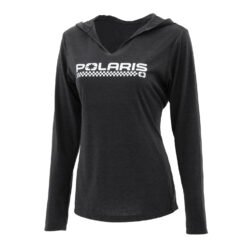Polaris Women's Checkered Hoodie Black