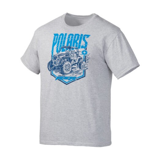 Polaris Men’s Edge Graphic T-Shirt with RZR Logo Gray