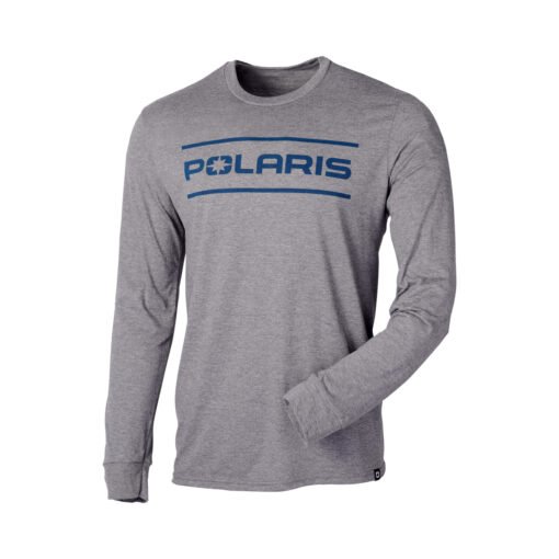 Polaris Men's Long-Sleeve Dash Shirt with Polaris Logo Gray