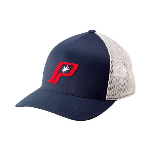 Polaris Retro Logo Mesh Snapback Hat Fire Rose