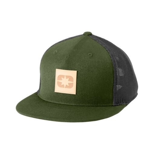 Polaris Leather Patch Cap Gray