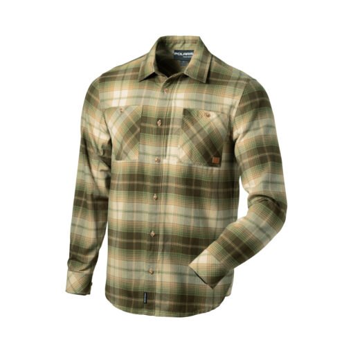 Polaris Men's Plaid Flannel Shirt Olive