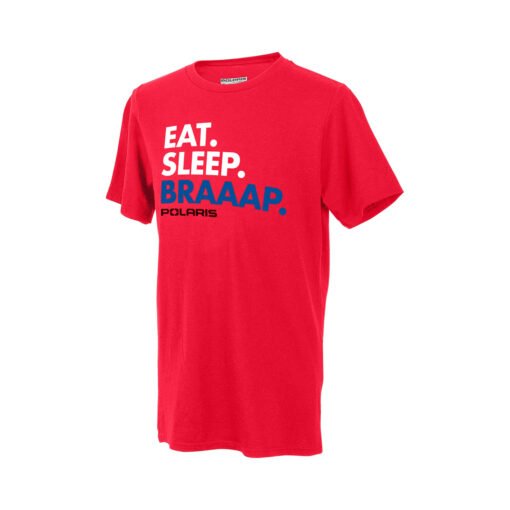 Polaris Youth Eat. Sleep. Braap. Tee Red