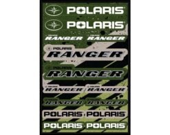 Polaris 48 in. UV-Coated Sticker Sheet with Polaris and RANGER Logos Red