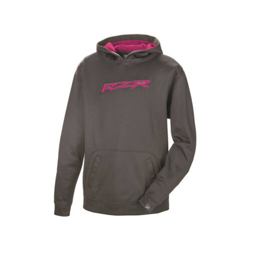 Polaris Youth Vapor Hoodie Sweatshirt with RZR Logo Black/Pink