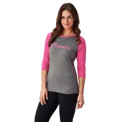 Polaris Women’s 3/4 Sleeve Graphic T-Shirt with Polaris Logo Pink