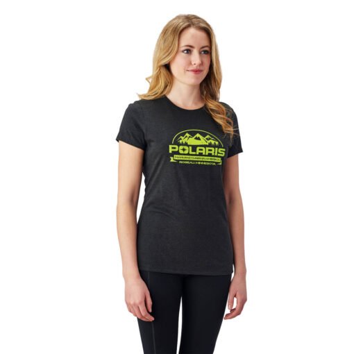 Polaris Women’s Roseau Graphic T-Shirt with Polaris Logo Black