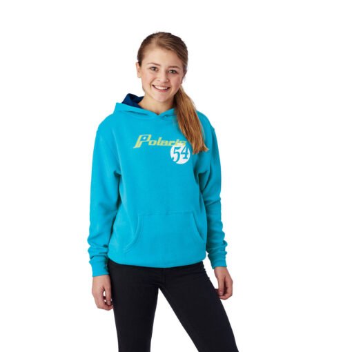 Polaris Youth Retro Hoodie Sweatshirt with Polaris Logo Blue