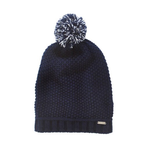 Polaris Women's Seed Stitch Beanie with Pom Pom