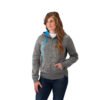 Polaris Women’s Full-Zip Hoodie Sweatshirt with RZR Logo Gray/Blue