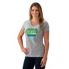 Polaris Women’s V-Neck Trail Graphic T-Shirt with Polaris Logo Gray