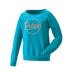 Polaris Women’s Crew Sweatshirt with Script Polaris Logo Aqua