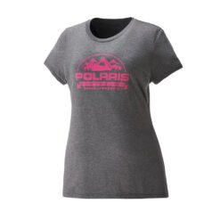 Polaris Women’s Roseau Graphic T-Shirt with Polaris Logo Gray Frost