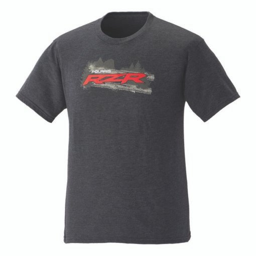 Polaris Men’s Graphic T-Shirt with RZR Logo Charcoal Heather