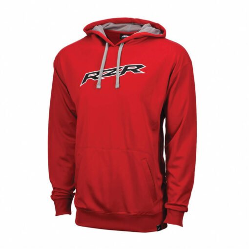 Polaris Men’s Vapor Hoodie Sweatshirt with RZR Logo Red