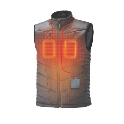 Polaris Men's Heated Vest with Rechargeable Battery Dark Gray